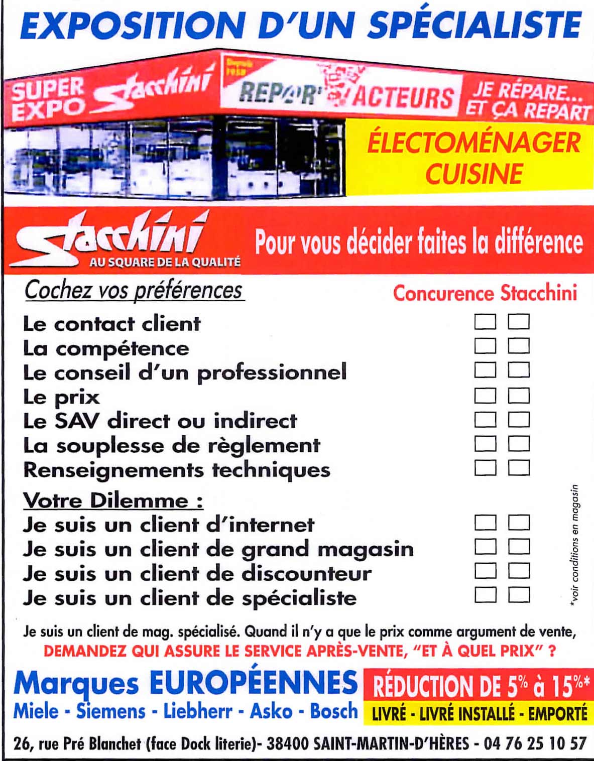 Pièces détachées électroménager Grenoble : vente en ligne toutes marques